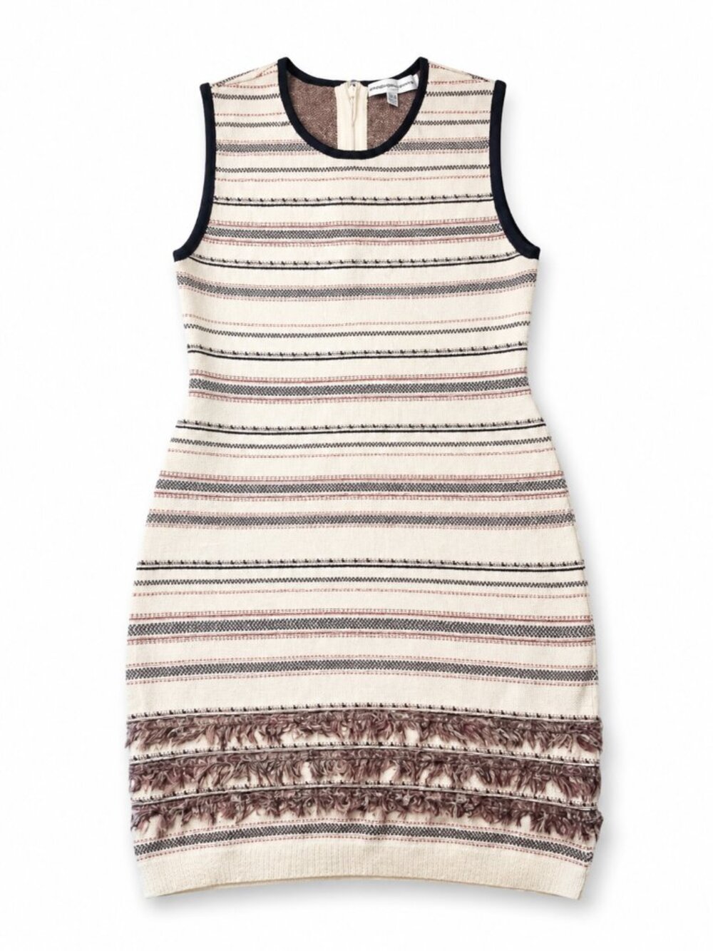 Cupcakes & Cashmere Cream Striped Knit Sleeveless Sweater Dress Size 8 - Picture 2 of 16